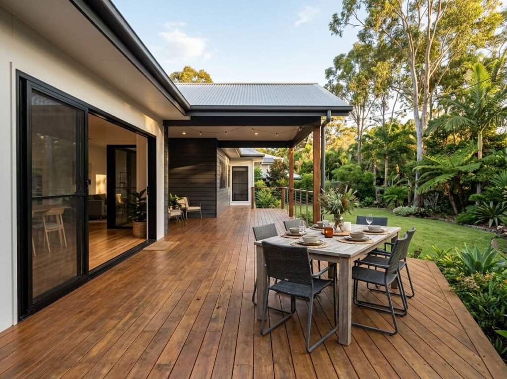 Hardwood deck built in Ipswich