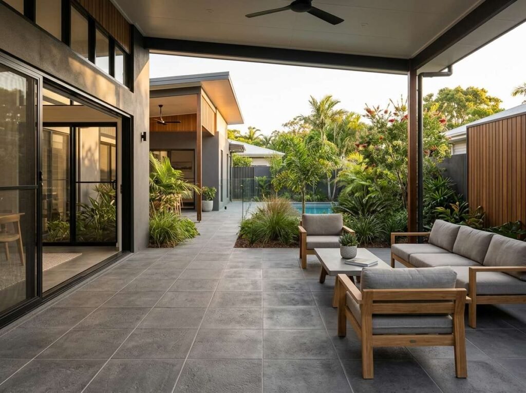 Paved patio in Ipswich